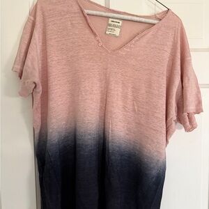 Zadig & Voltaire Pink and Blue Relaxed Short Sleeve T-Shirt